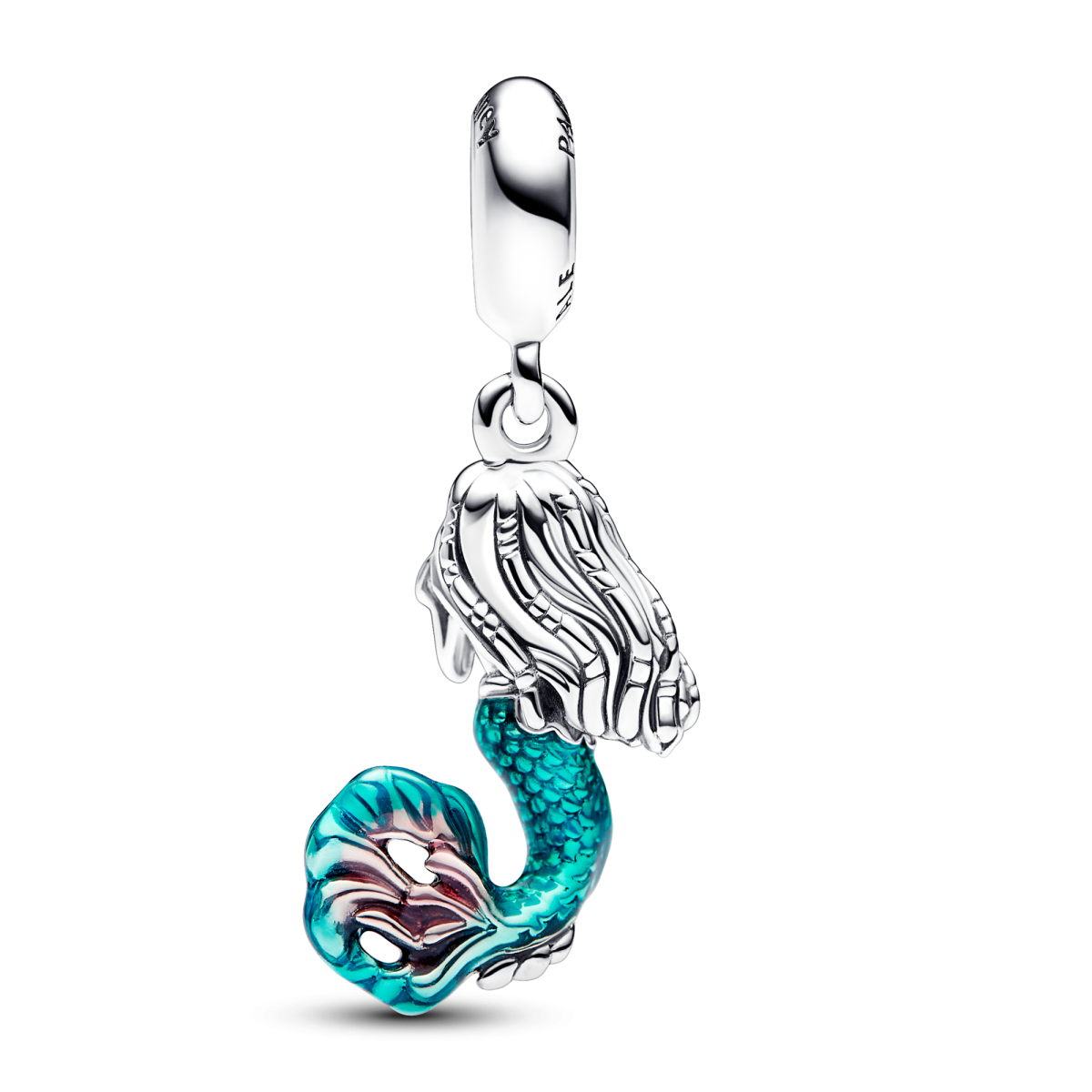 Pandora Disney 792695C01 De Kleine Zeemeermin/The Little Mermaid hangende bedel met Ariel, turquoise emaille en zirkonia