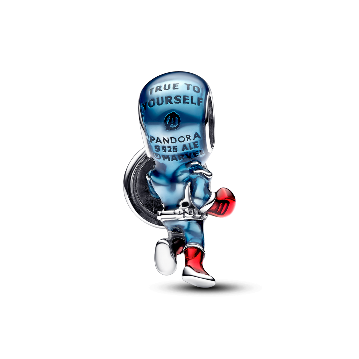 Pandora Marvel 793129C01 charm met Captain America, emaille en zirkonia