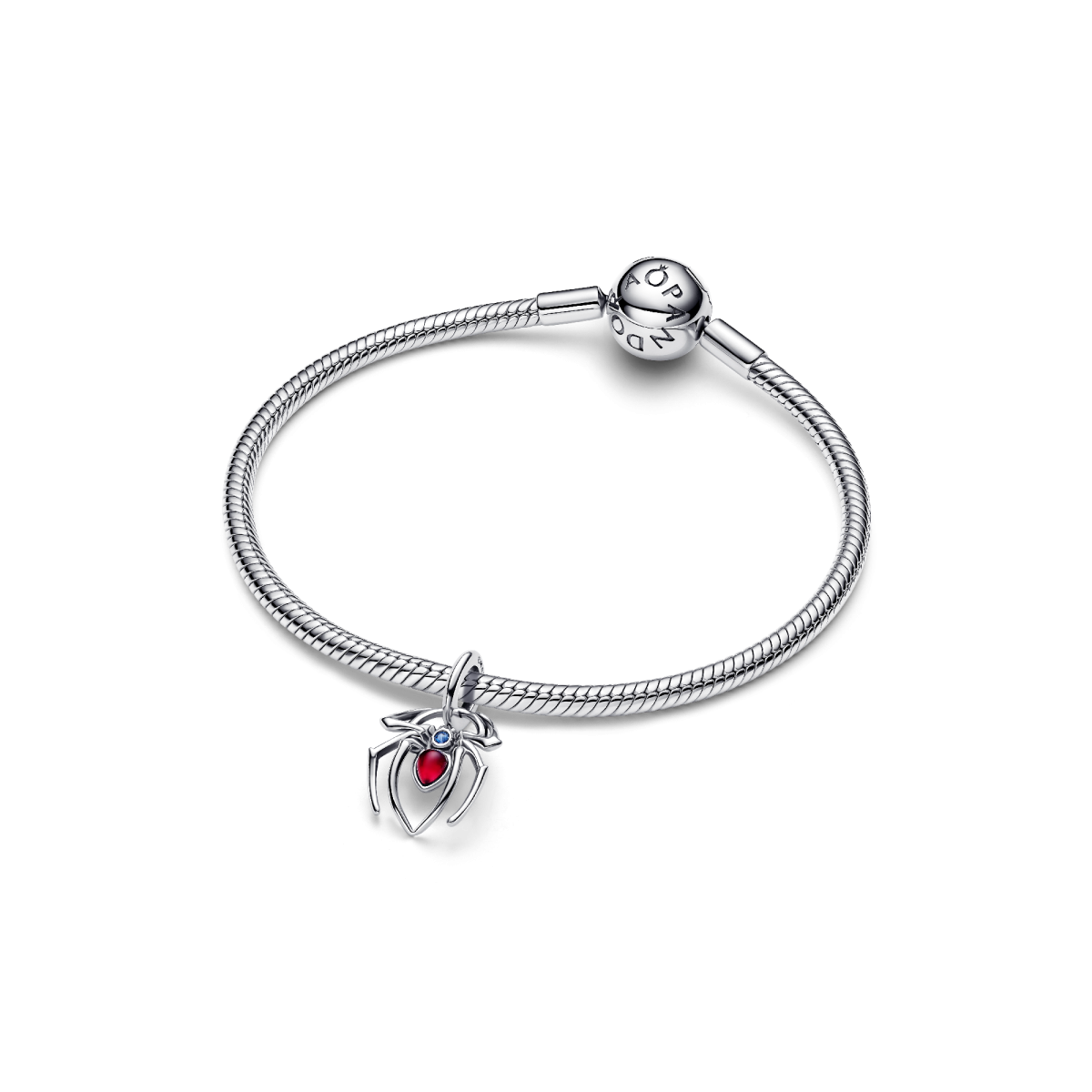 Pandora Marvel 794224C01 hangende bedel met Spiderman logo van zilver