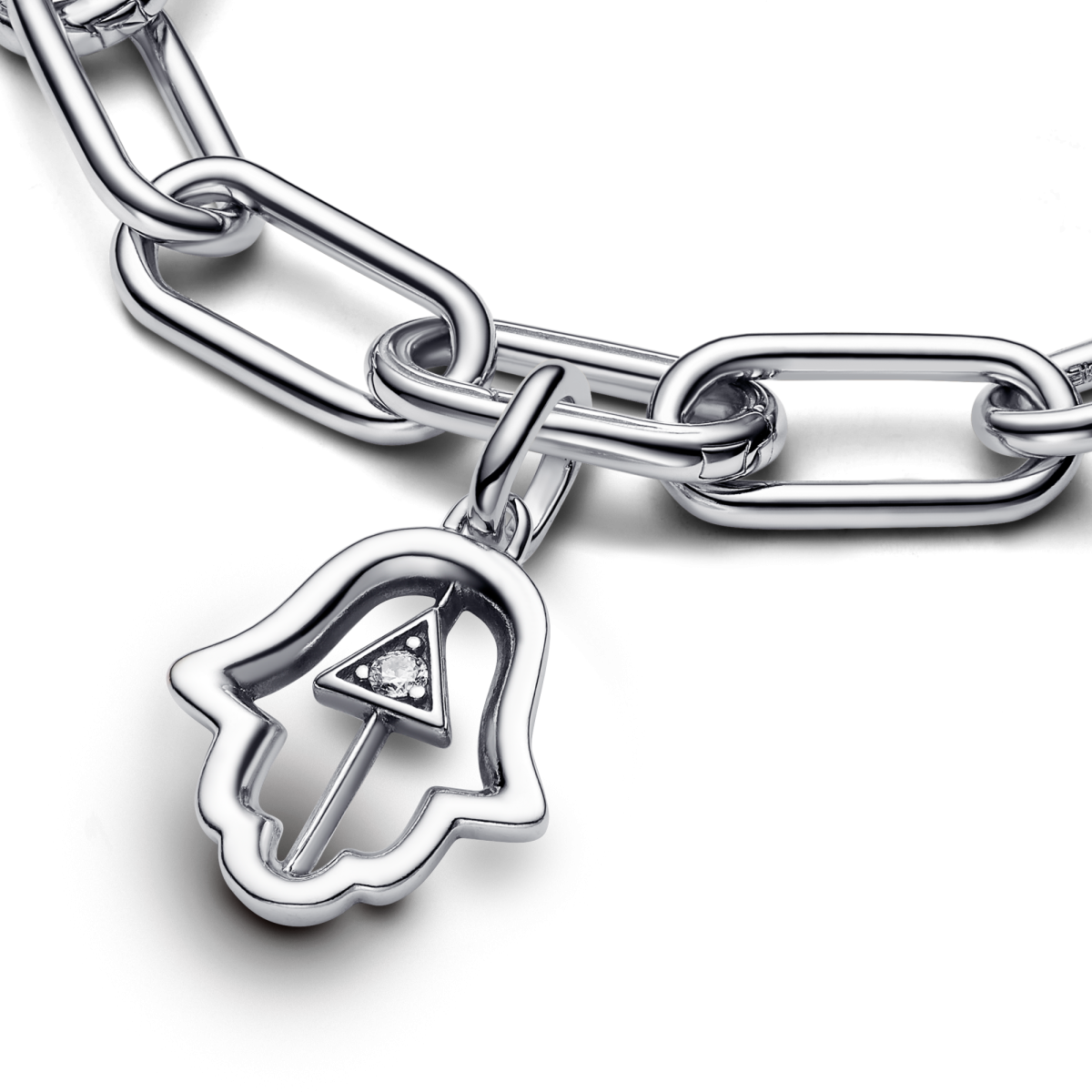 Pandora ME 793411C01 medaillon met Hand van Fatima en transparante zirkonia