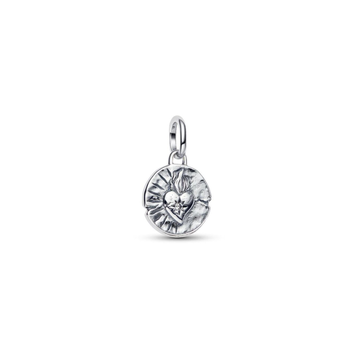Pandora ME 793975C01 mat zilveren medaillon met vurig hart