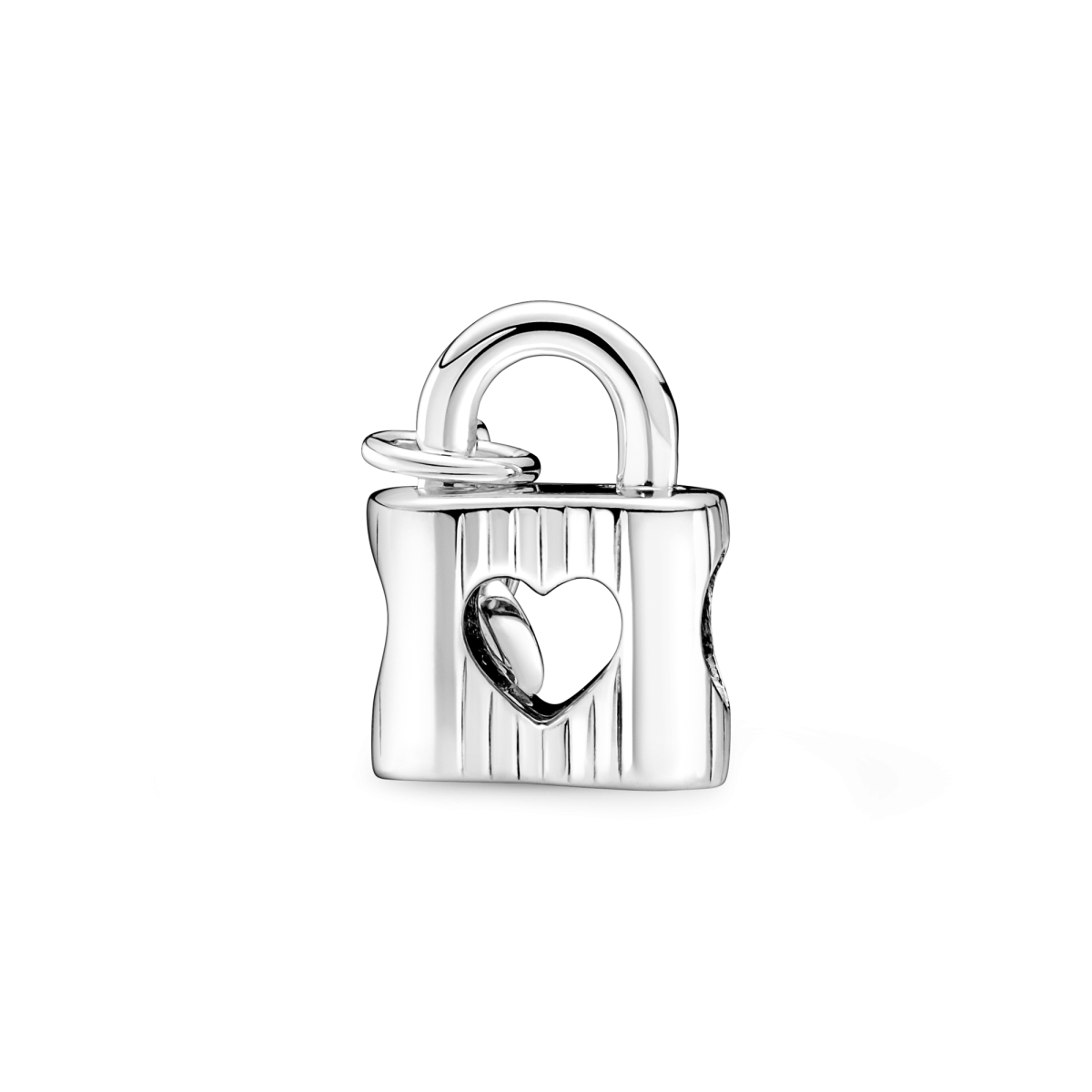 Pandora Moments 790095C01 zilveren bedel met sleutel, slotje en zwarte emaille