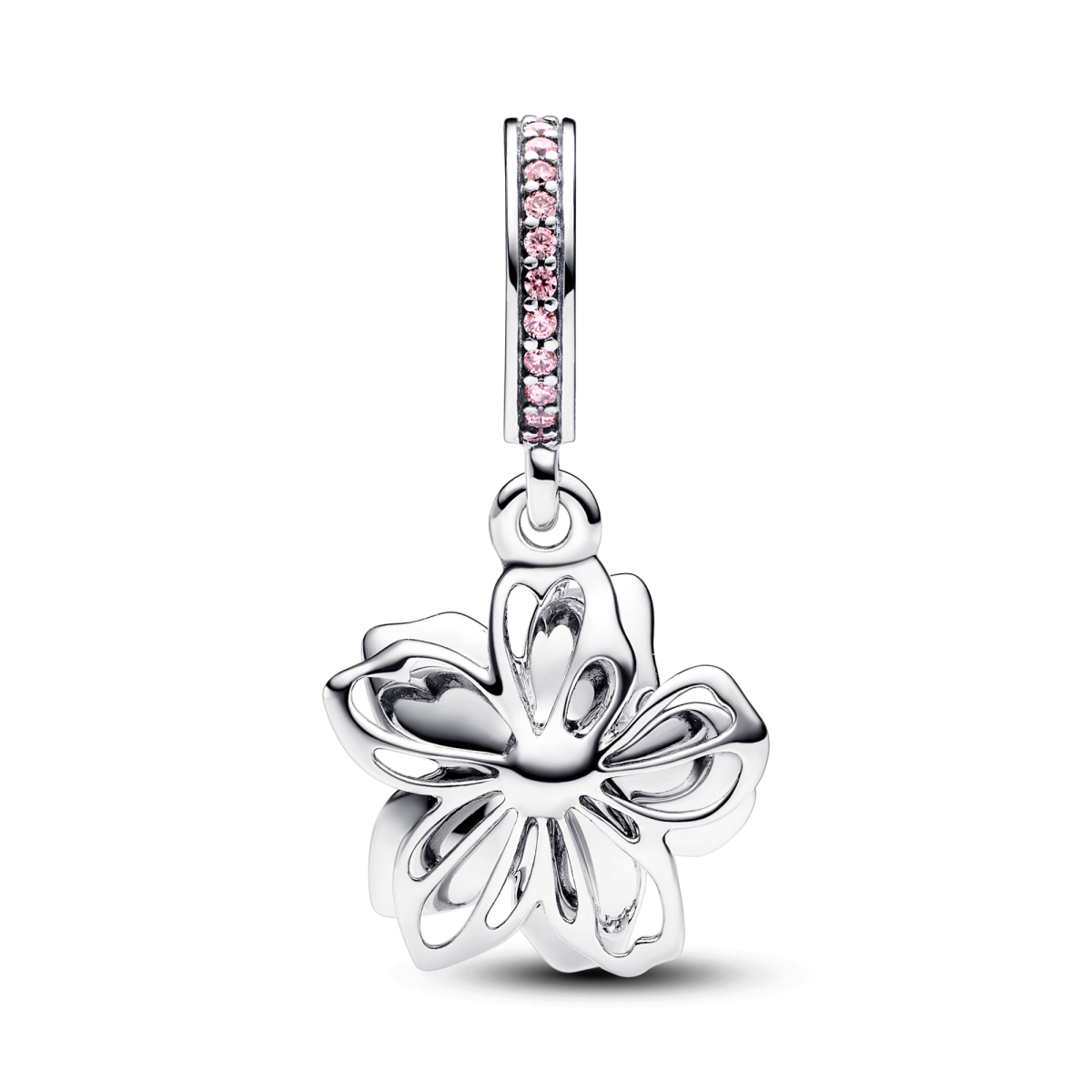 Pandora Moments 790667C01 hangende bedel met bloem kersenbloesem, roze emaille en zirkonia