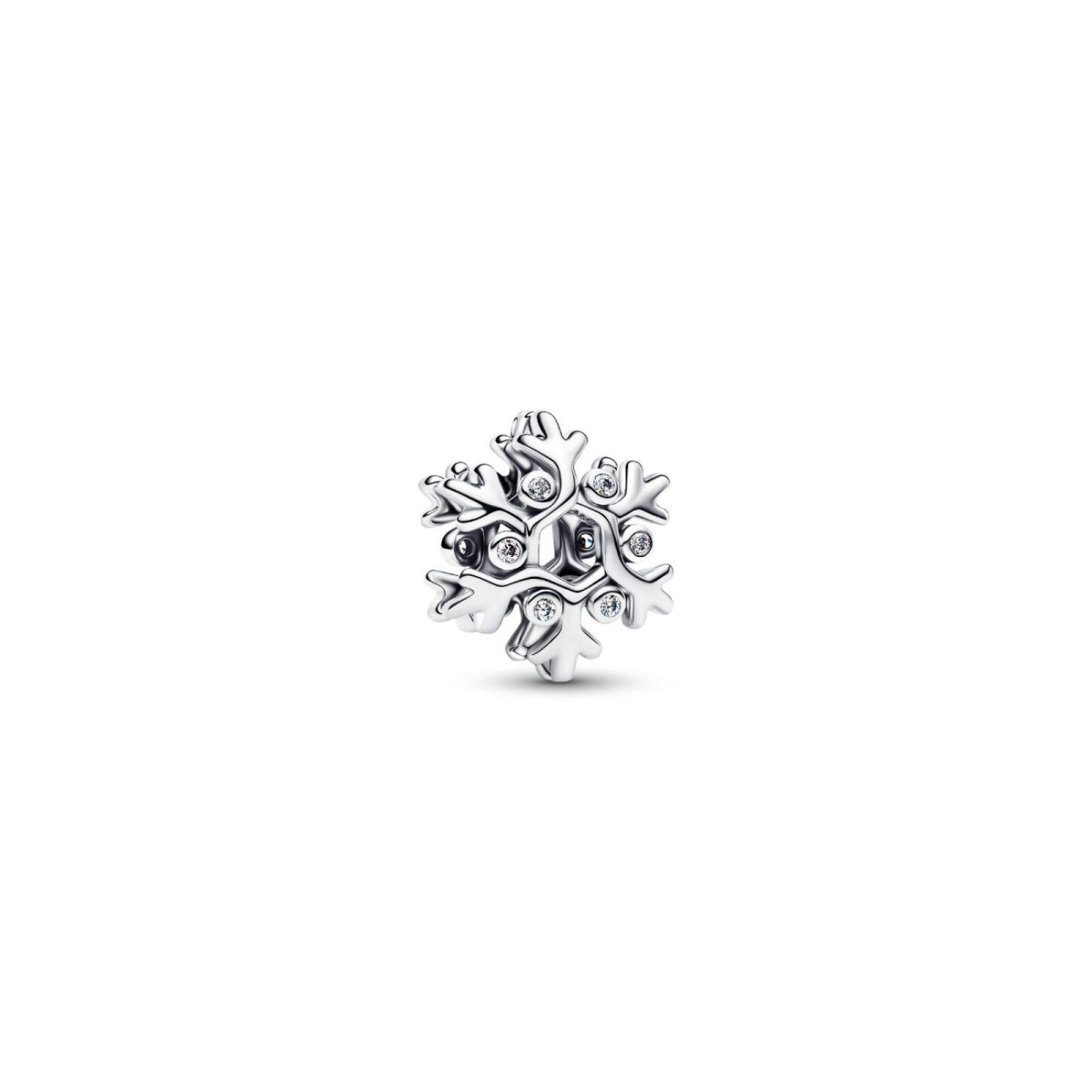 Pandora Moments 794249C01 zilveren bedel sneeuwvlok met zirkonia