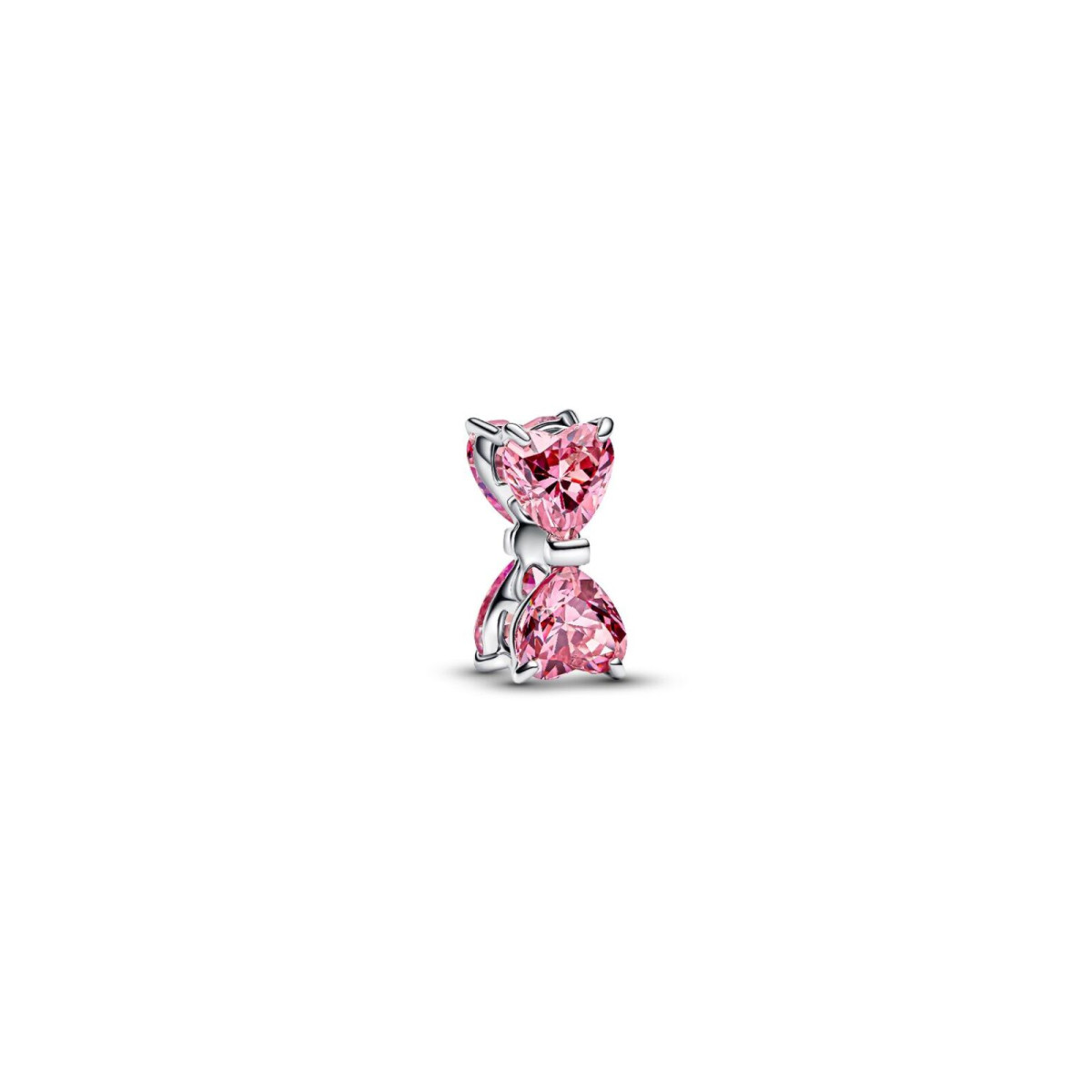 Pandora Moments 794253C01 bedel met roze strik van zilver