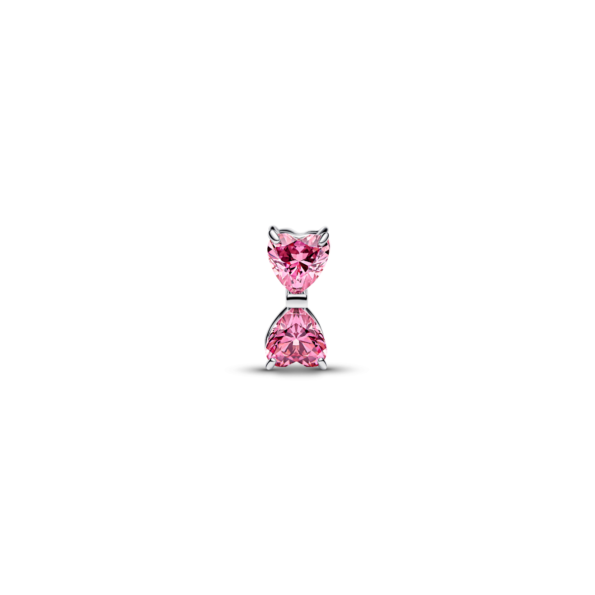 Pandora Moments 794253C01 bedel met roze strik van zilver