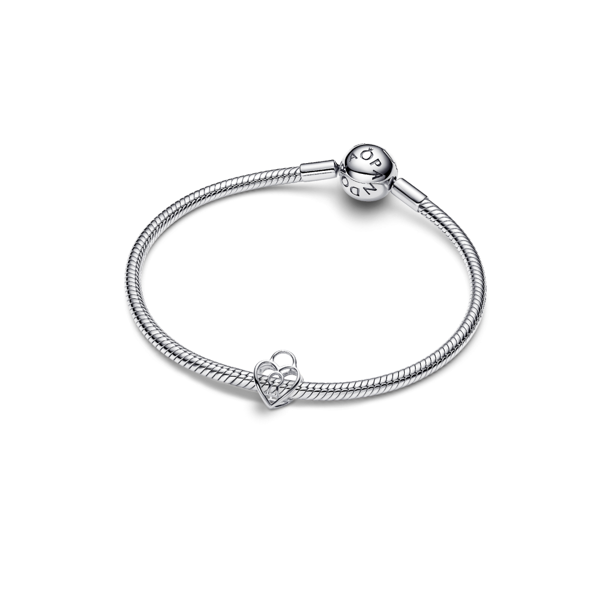 Pandora Moments 794358C00 zilveren hangende bedel met hartvormig slotje