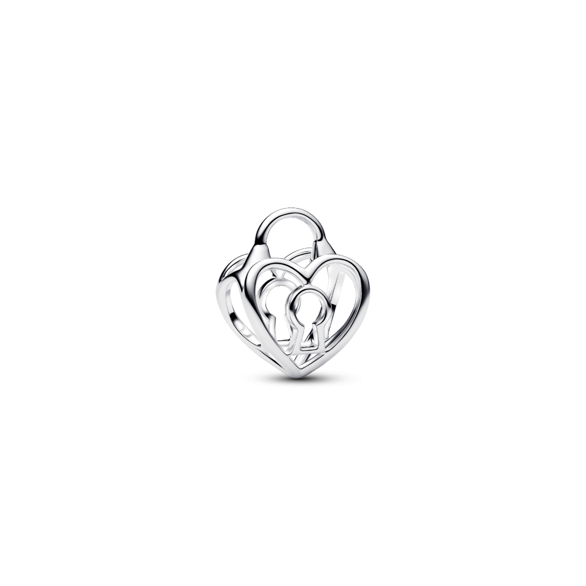 Pandora Moments 794358C00 zilveren hangende bedel met hartvormig slotje