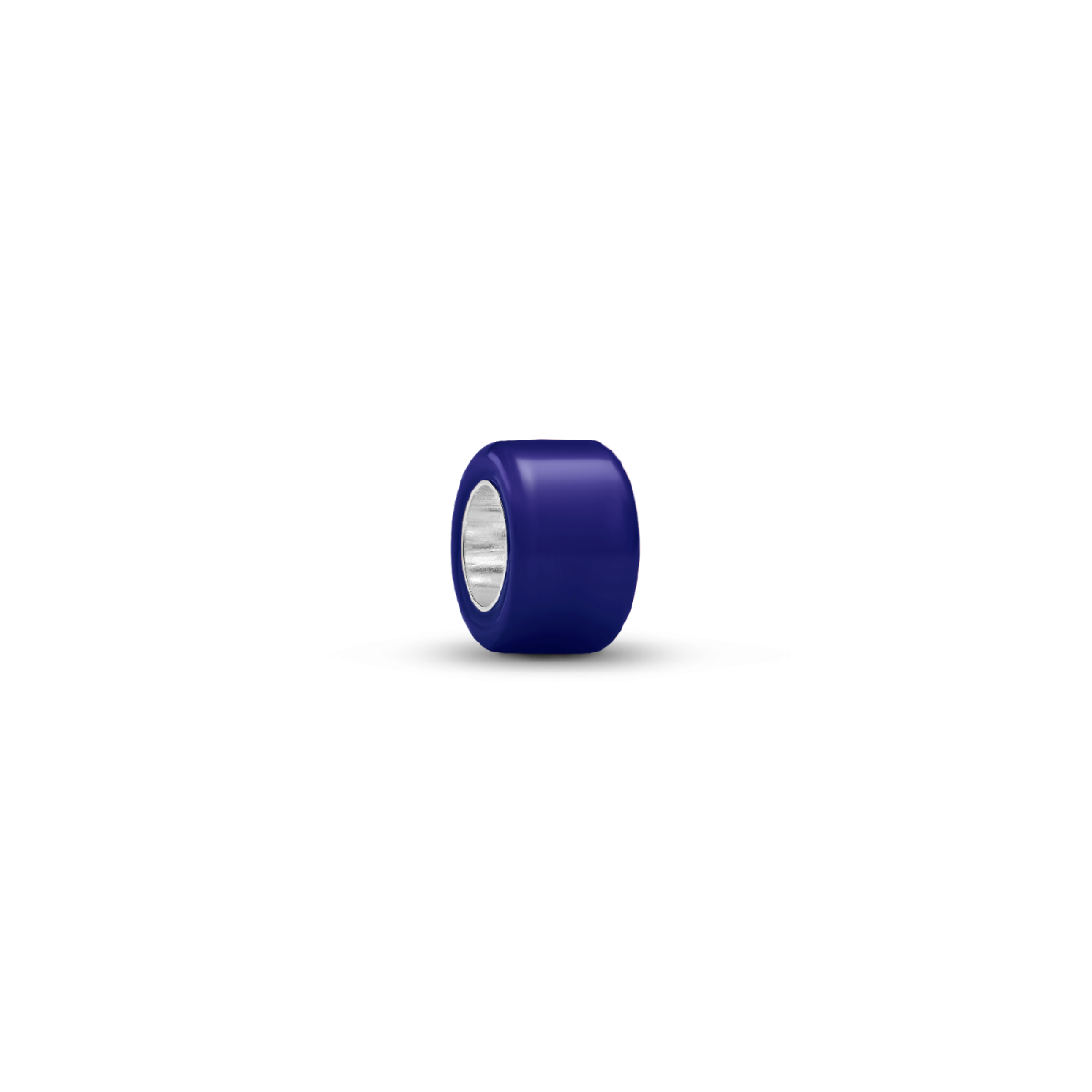 Pandora Moments 794773C01 mini bedel met blauw Murano glas en zilveren kern