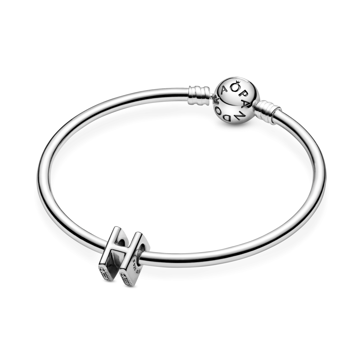 Pandora Moments 797455 zilveren bedel met letter H