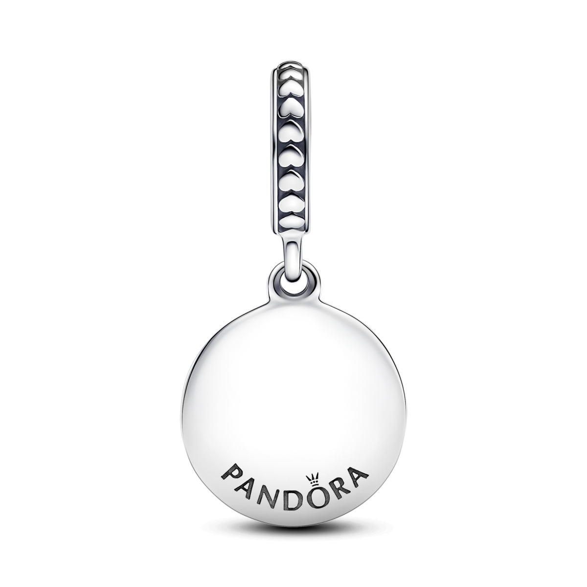 Pandora Moments 798124EN16 hangende charm met tekst Friends are Family you choose en zwarte emaille
