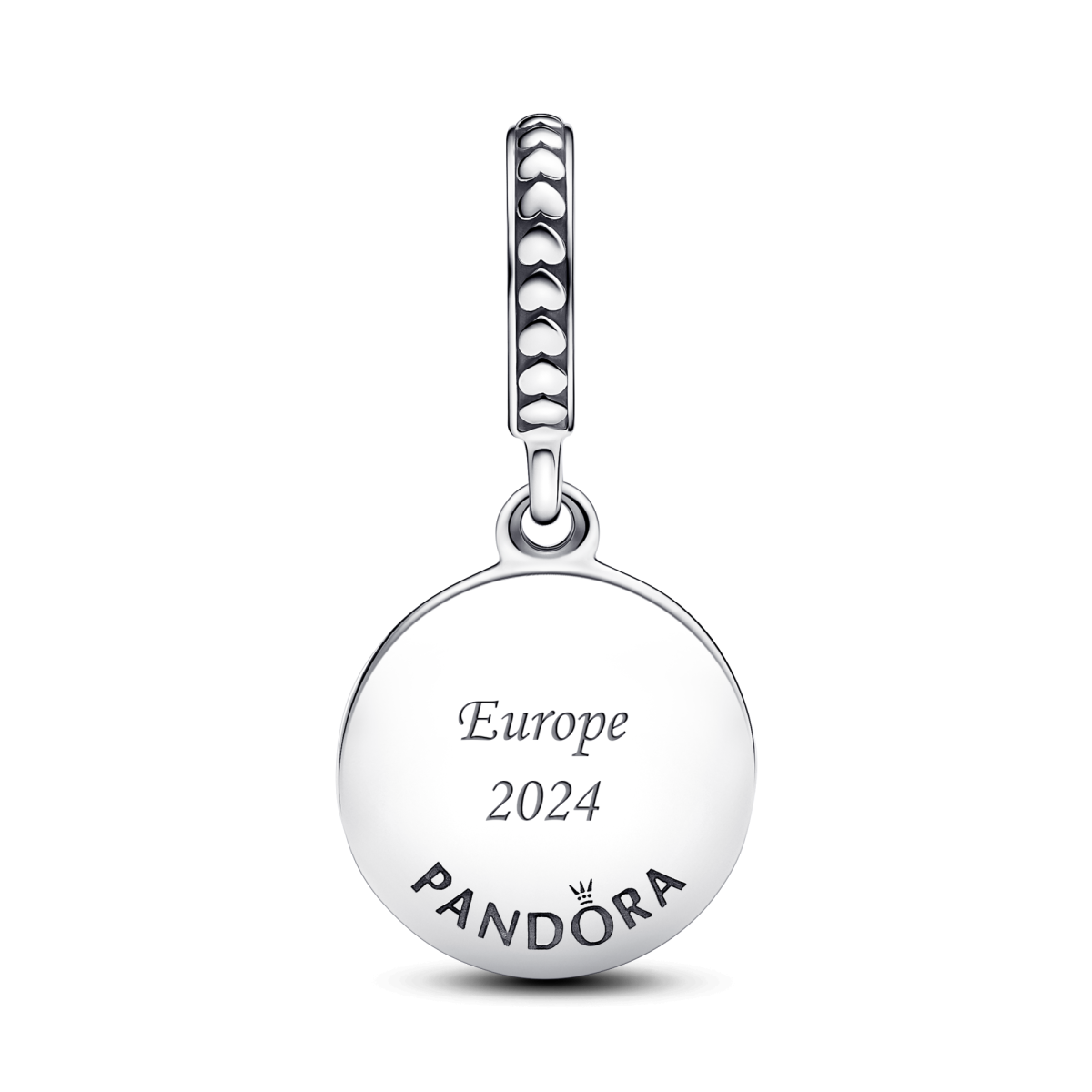 Pandora Moments 798124EN16 hangende charm met tekst Friends are Family you choose en zwarte emaille