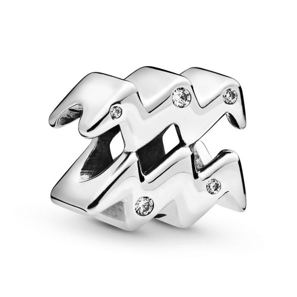Pandora Moments 798415C01 sterrenbeeld zilveren bedel waterman en transparante zirkonia