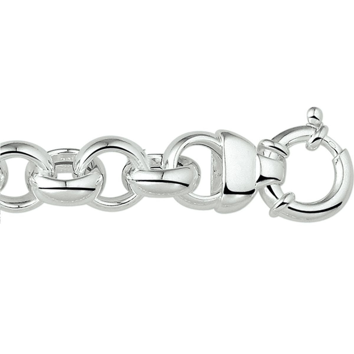 Zilveren ketting jasseron 12.5 mm