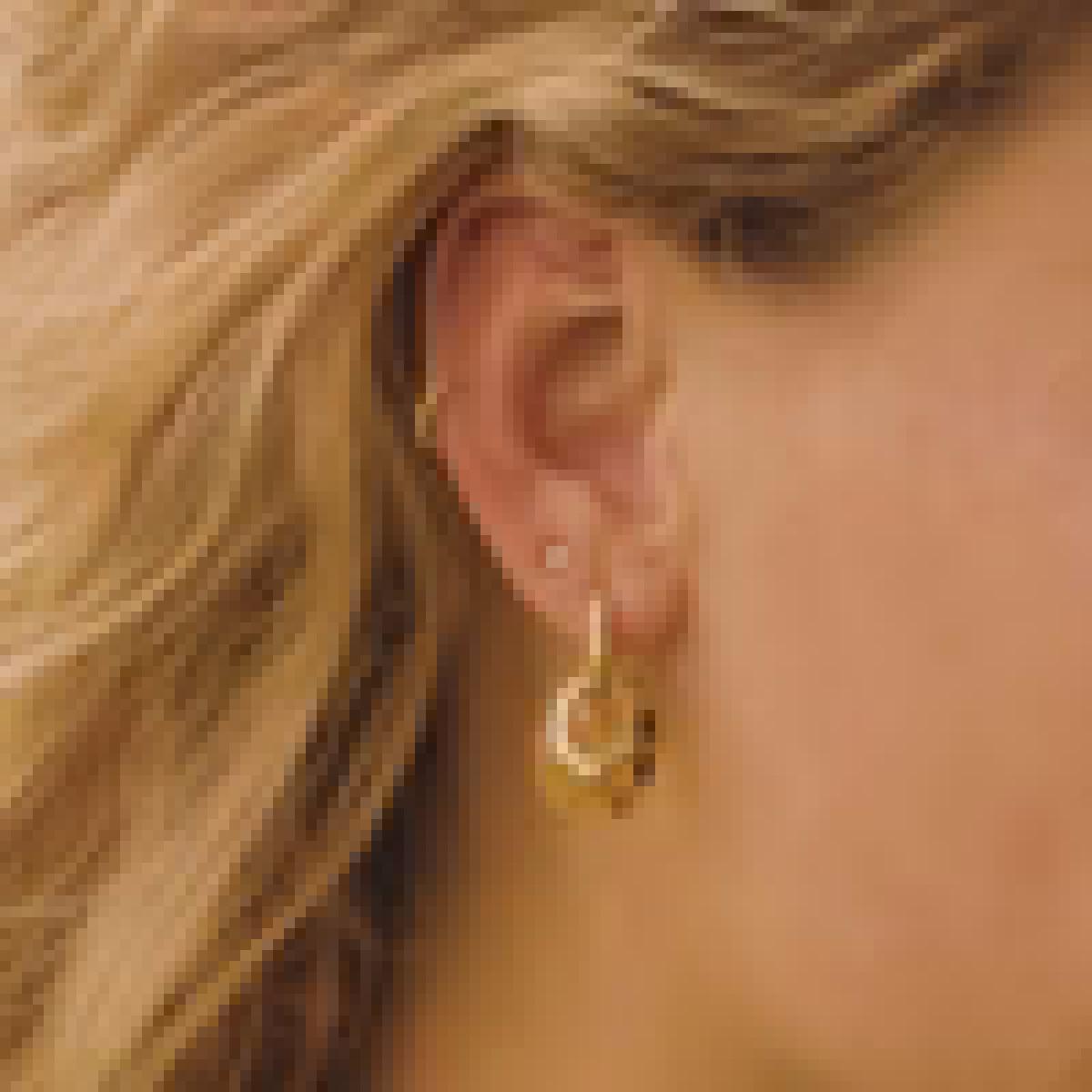 Blush 810TIGO bruine oorbedels met ovale tijgeroog steen 12 mm breed - Hoogte 20 mm