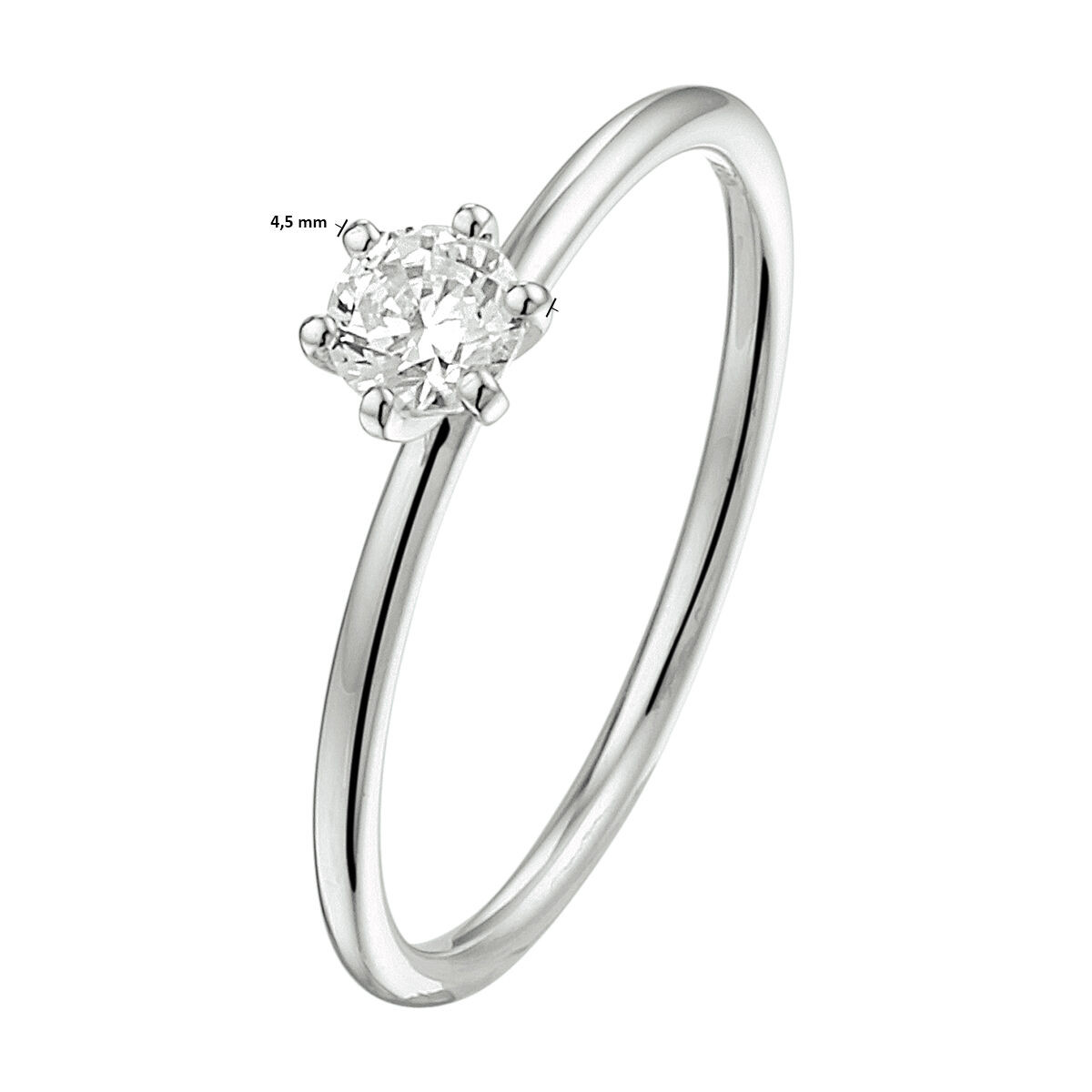 Ring met made diamond 0.25 crt