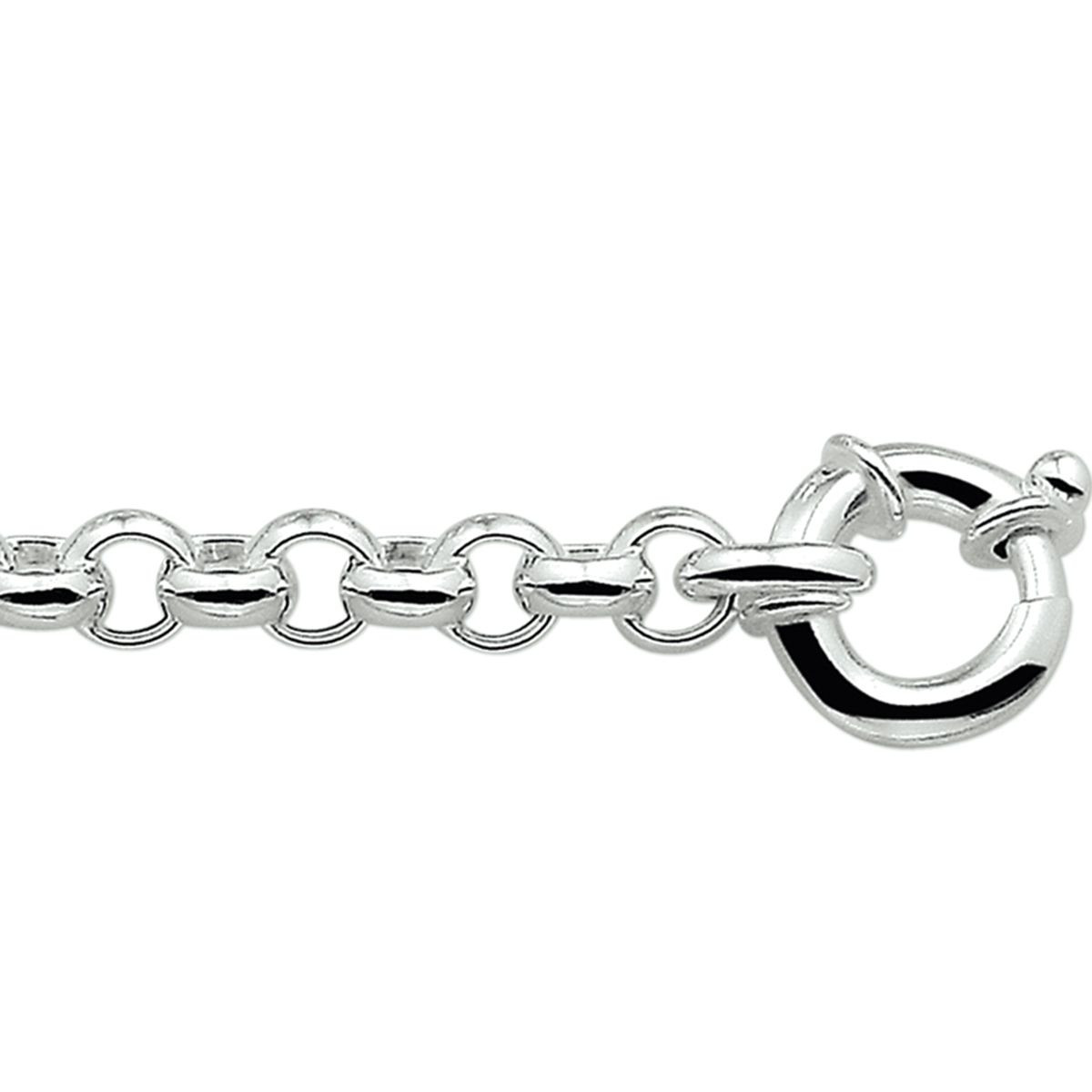 Jasseron ketting zilver 7 mm gehrodineerd