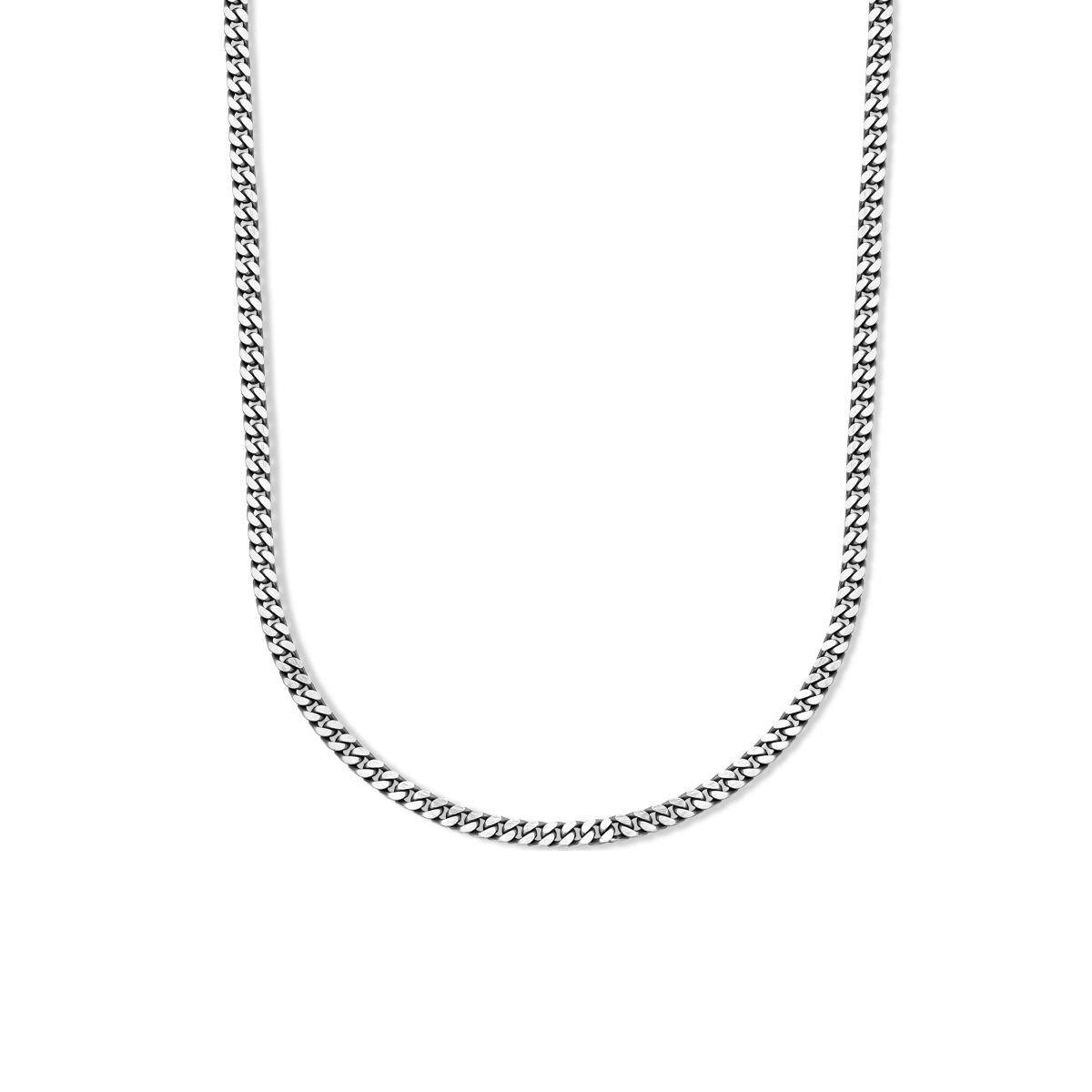 Zilveren gourmet ketting geoxideerd