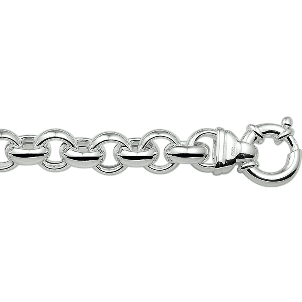 Zilveren jasseron collier 6 mm