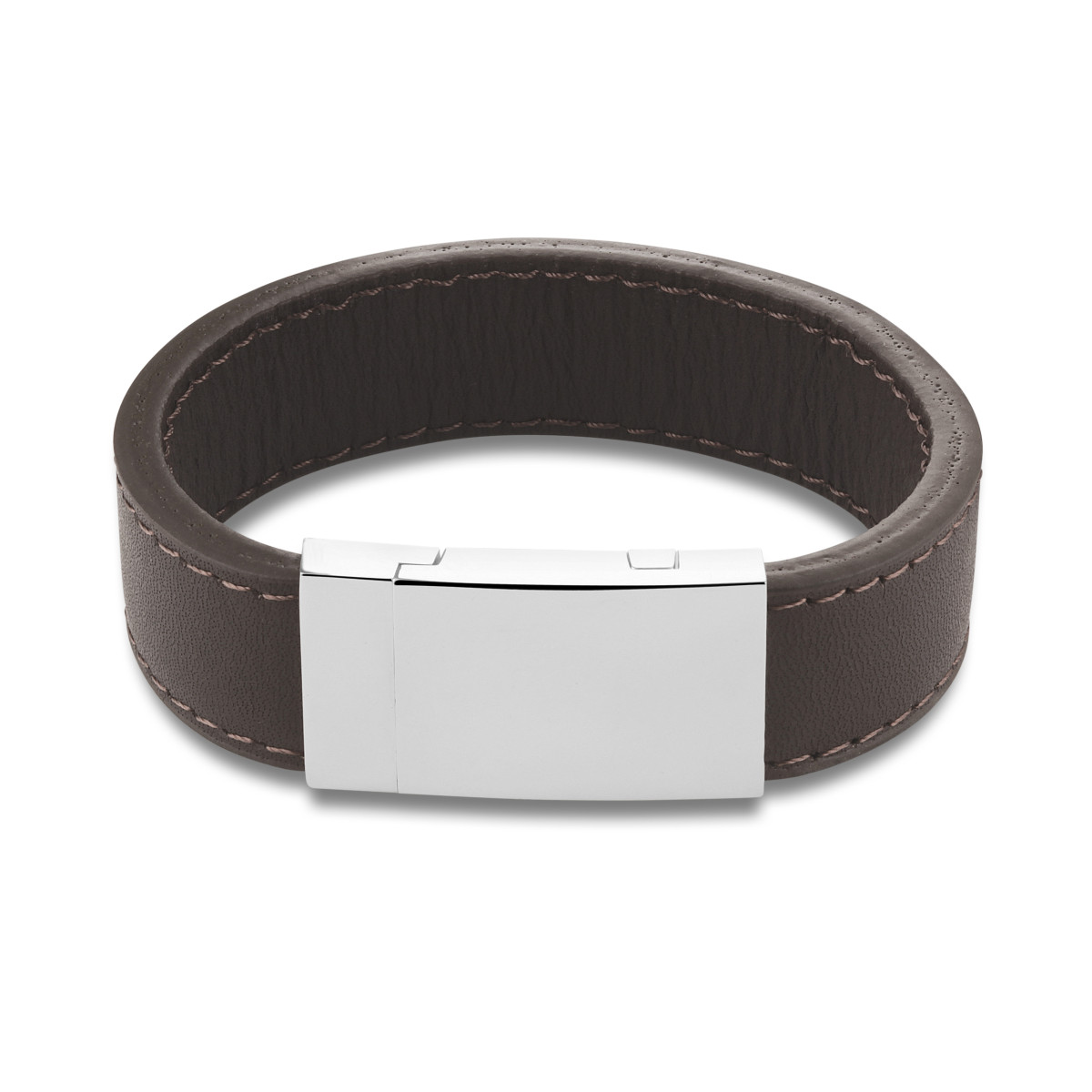 Leren armband bruin