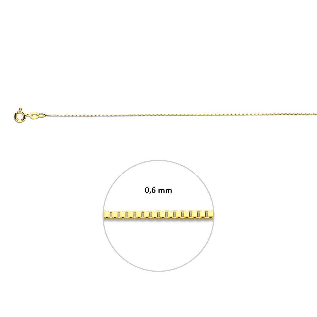 Gouden ketting zonder hanger Venetiaans 0.6 mm