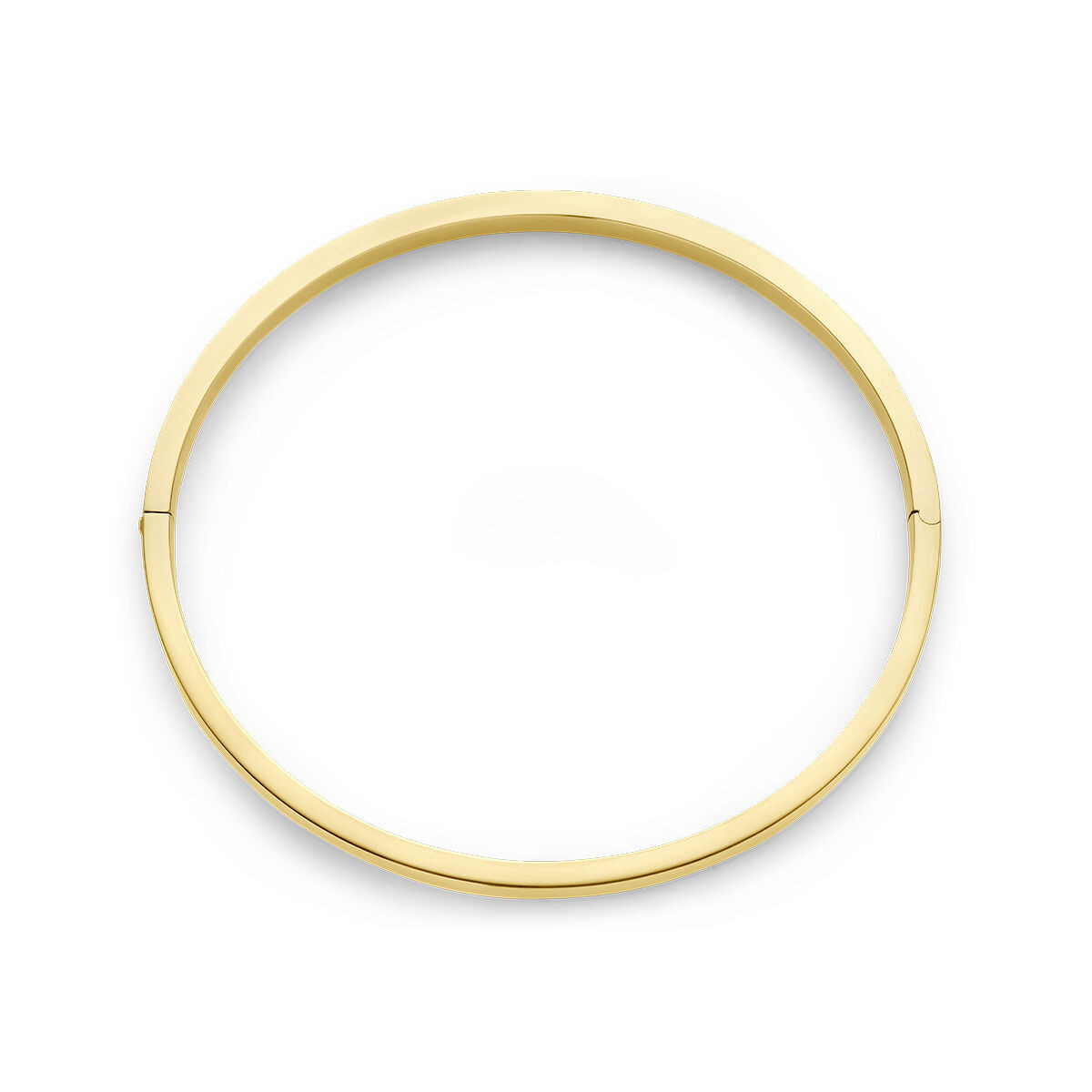 Gouden slavenarmband met zilveren kern vlak 5 mm graveerbaar