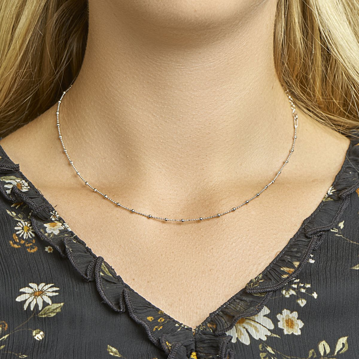 Zilveren ketting met bolletjes 2.0 mm 40-44 cm