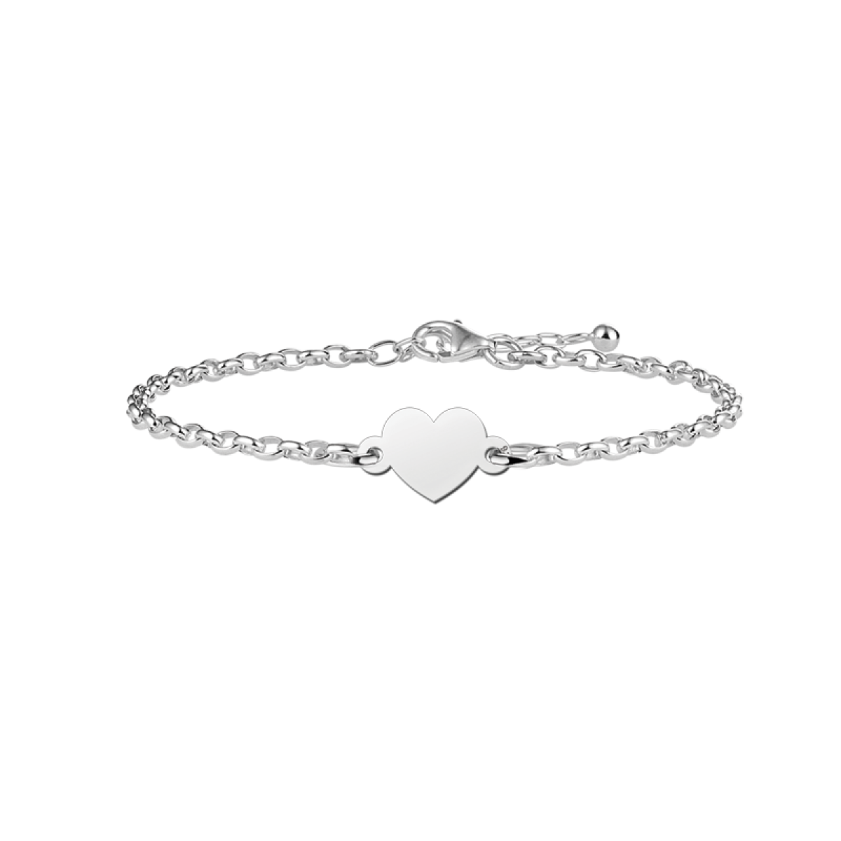 Zilveren hart armband 