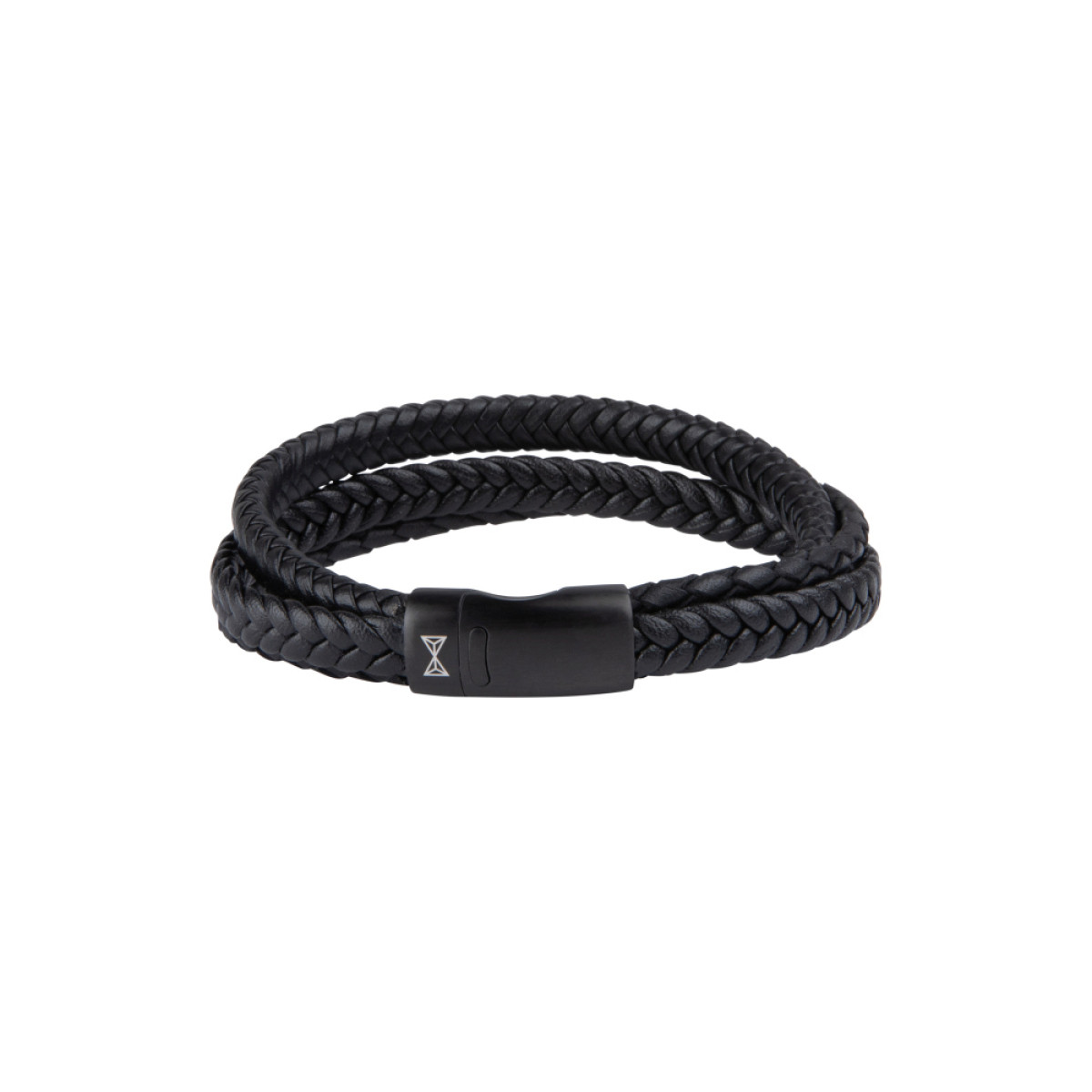 Aze Jewels Adventure AZ-BL002-D zwarte leren armband met magneetsluiting 11 mm breed