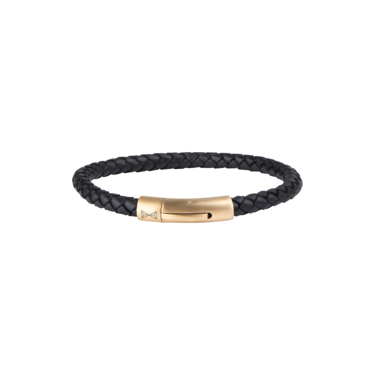 Aze Jewels Adventure AZ-BL004-D leren armband met goudkleurige druksluiting 6 mm breed
