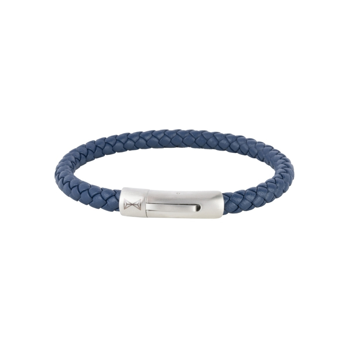 Aze Jewels Adventure AZ-BL004-K blauwe leren armband met magneetsluiting 6 mm breed