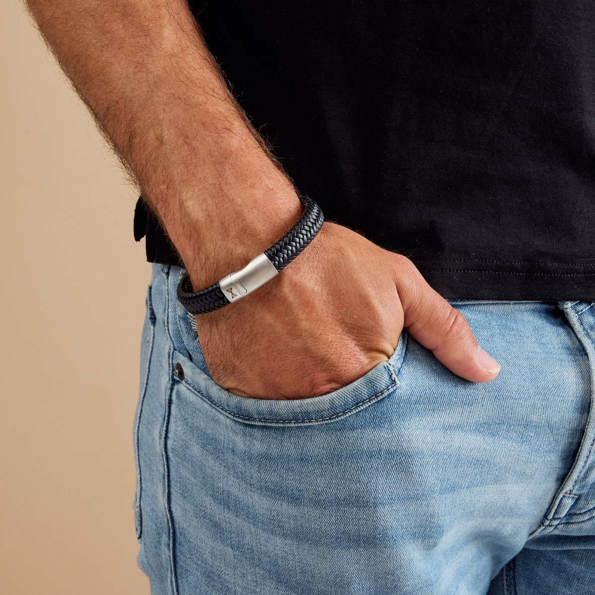 Aze Jewels Adventure AZ-BL007-A leren armband met magneetsluiting 13 mm breed