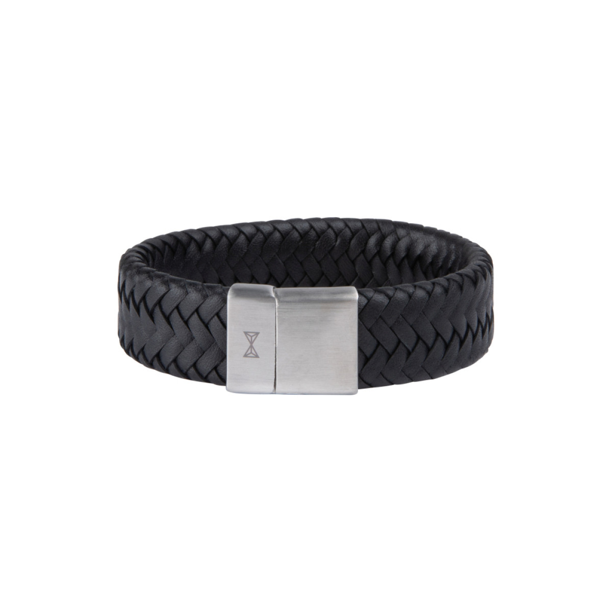 Aze Jewels Adventure AZ-BL012-A zwarte leren armband met magneetsluiting 20 mm breed