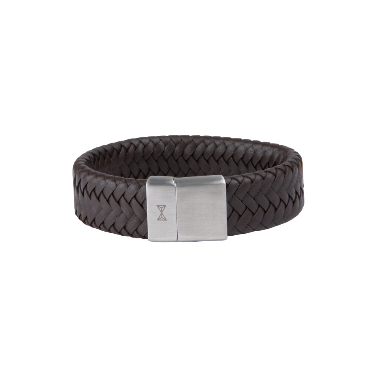 Aze Jewels Adventure leren armband met zilverkleurige sluiting AZ-BL012-B 20 mm breed