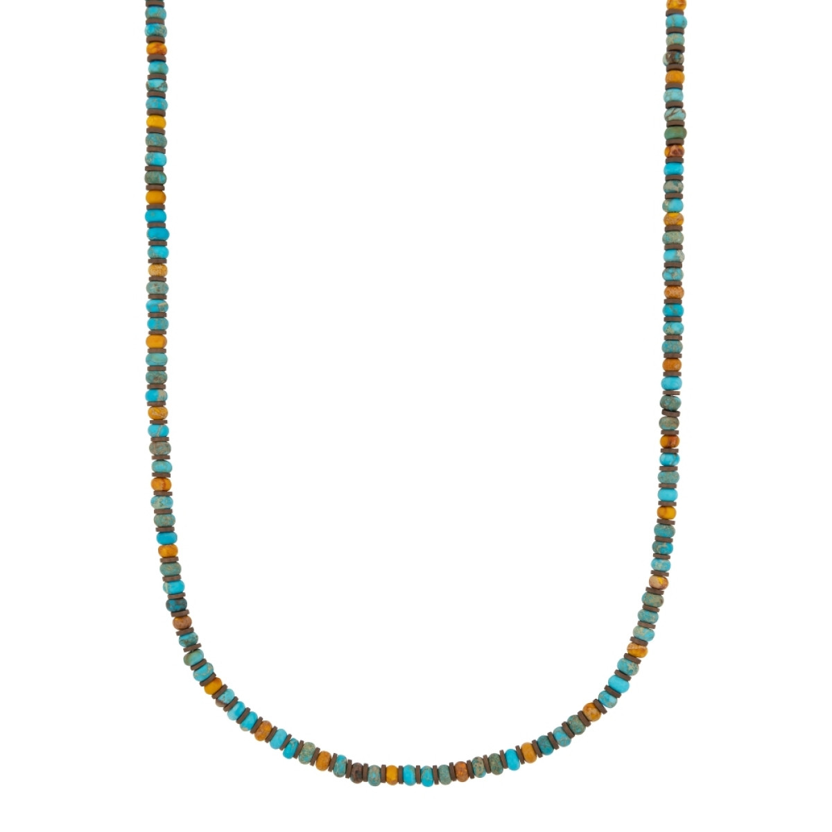 Aze Jewels Aze Jewels Rocks AZ-NL410-A kralenketting agaat hematiet turkoois 6 mm breed - Lengte 45-50 cm