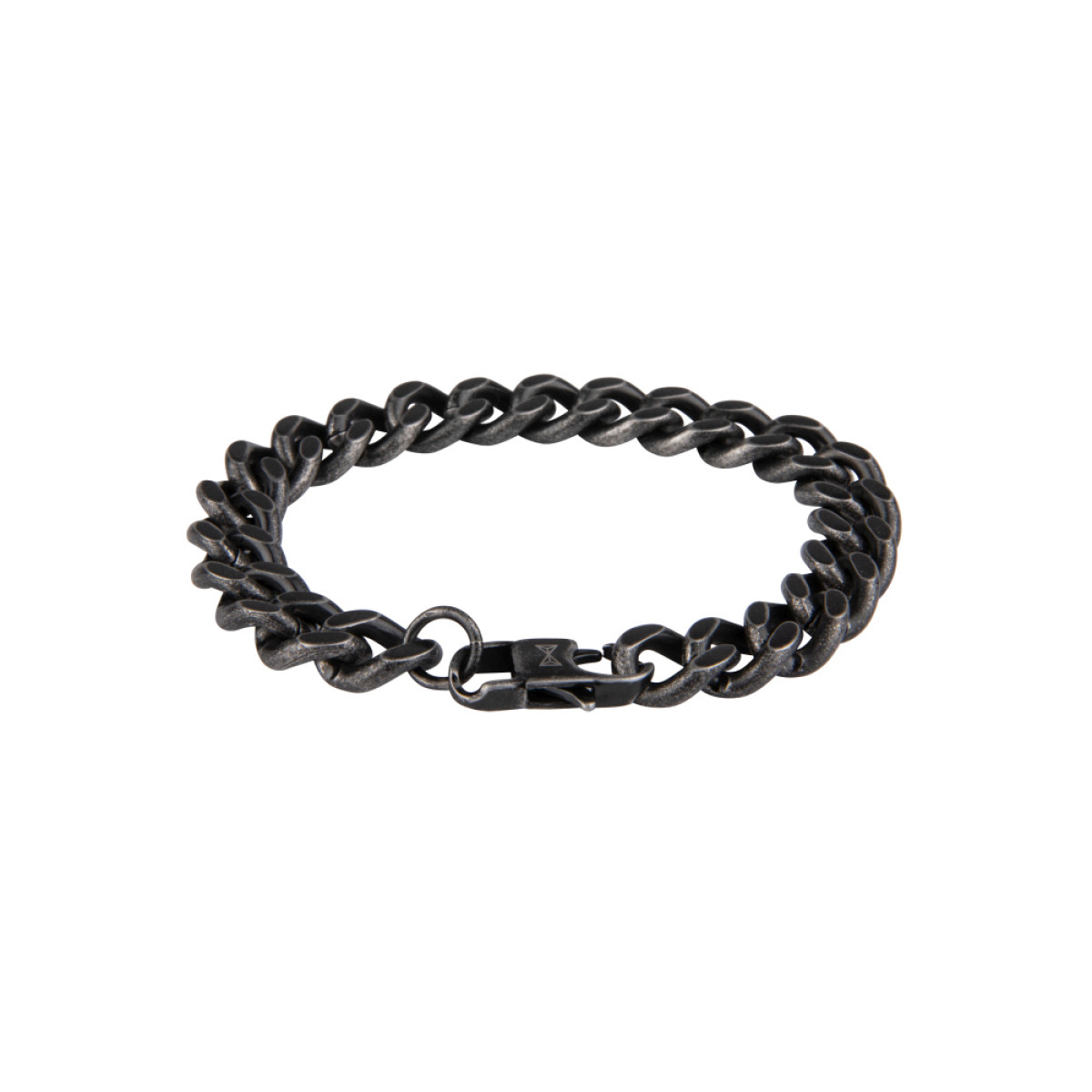 Aze Jewels Ferro AZ-BM001-C zwarte schakelarmband met gourmet schakels 11 mm breed
