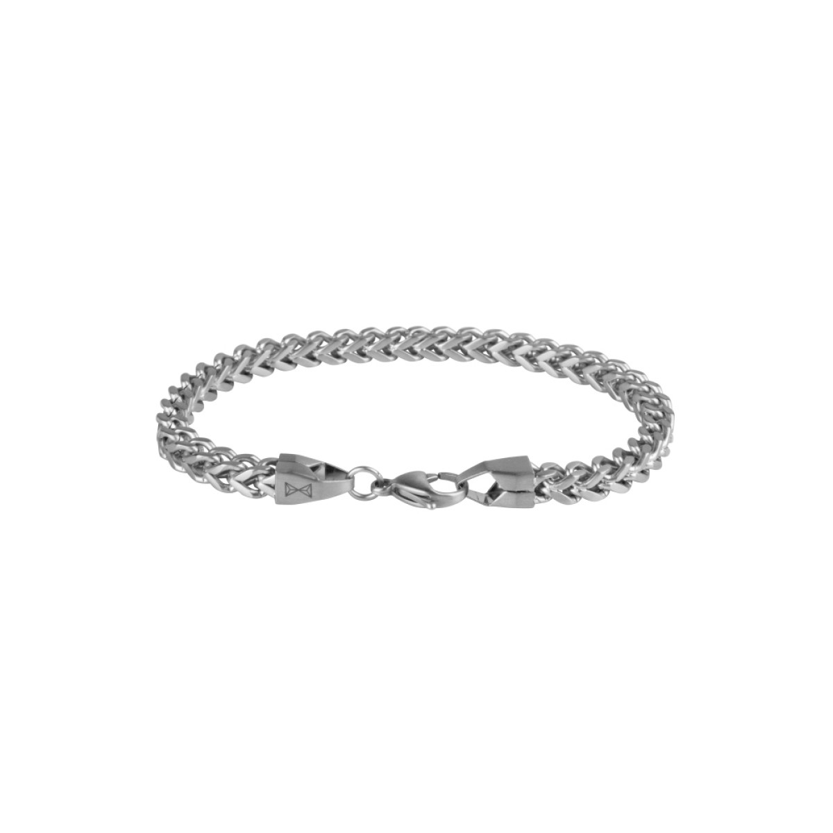 Aze Jewels Ferro AZ-BM004-A zilverkleurige glanzende heren schakelarmband 5 mm breed