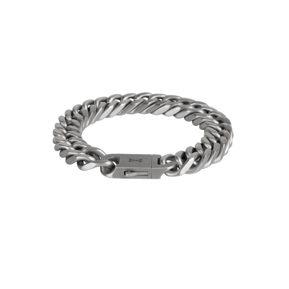 Aze Jewels Ferro AZ-BM006-A stalen schakelarmband met gourmet schakels 12 mm breed