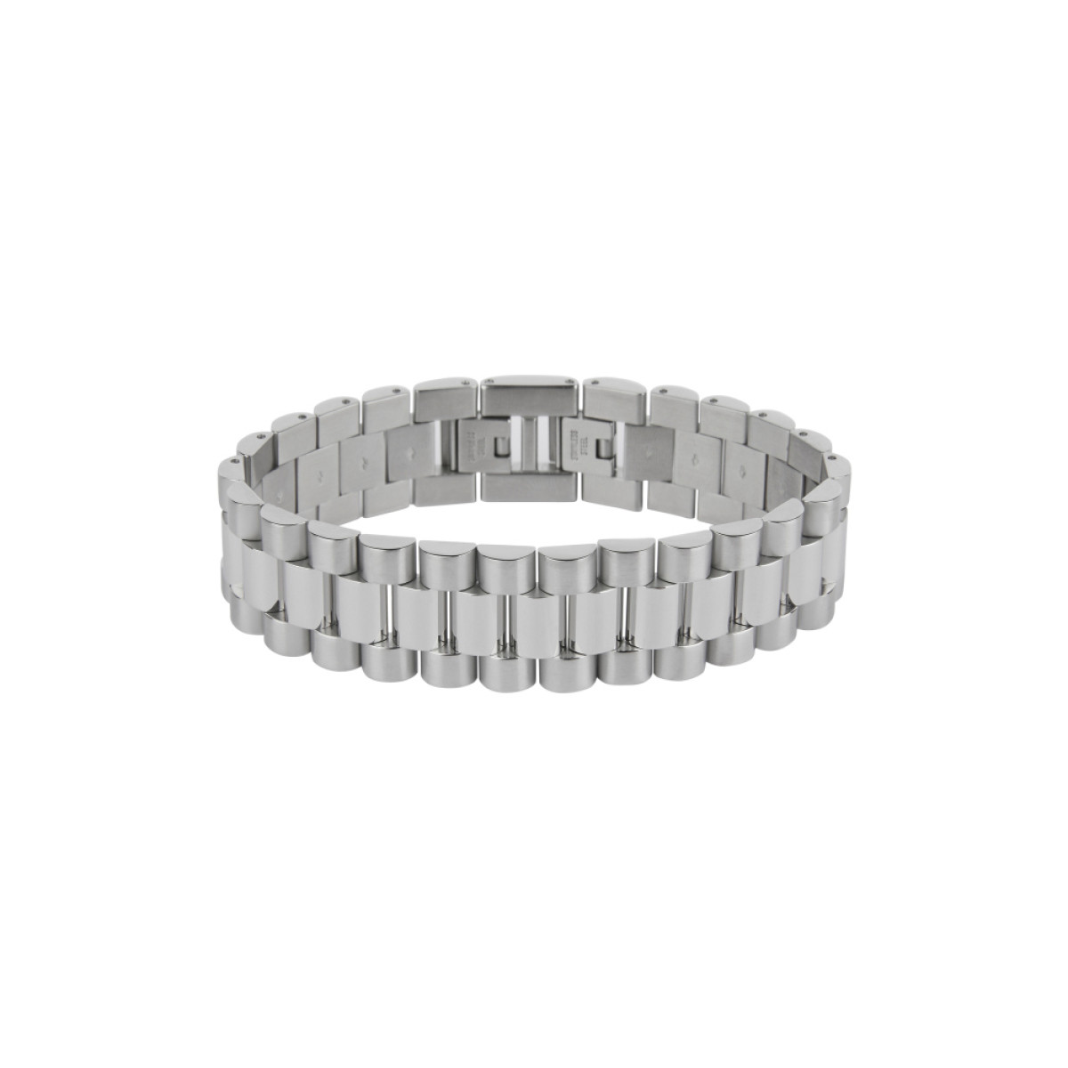 Aze Jewels Ferro AZ-BM008-A zilverkleurige schakelarmband 15 mm breed