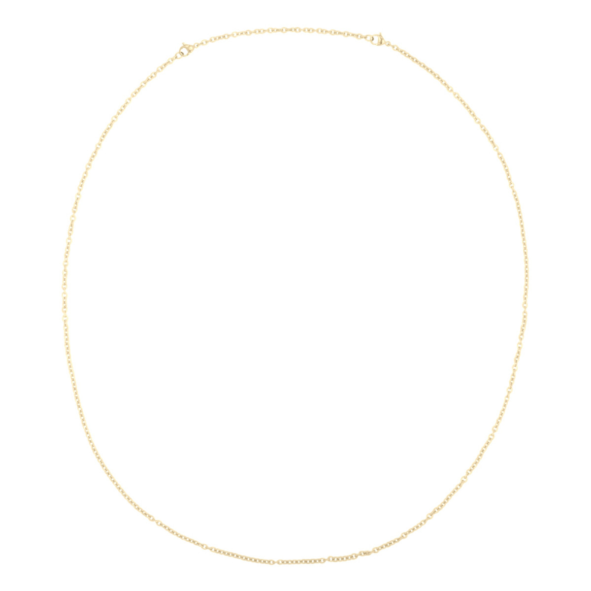 Aze Jewels Ferro AZ-NL001-Z goudkleurige schakelketting 3 mm breed - Lengte 70-80 cm