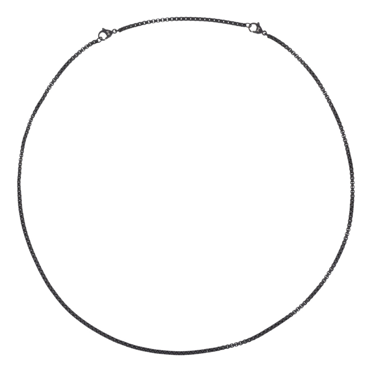 Aze Jewels Ferro AZ-NL003-Y zwart gekleurde schakelketting 3 mm breed - Lengte 60-70 cm