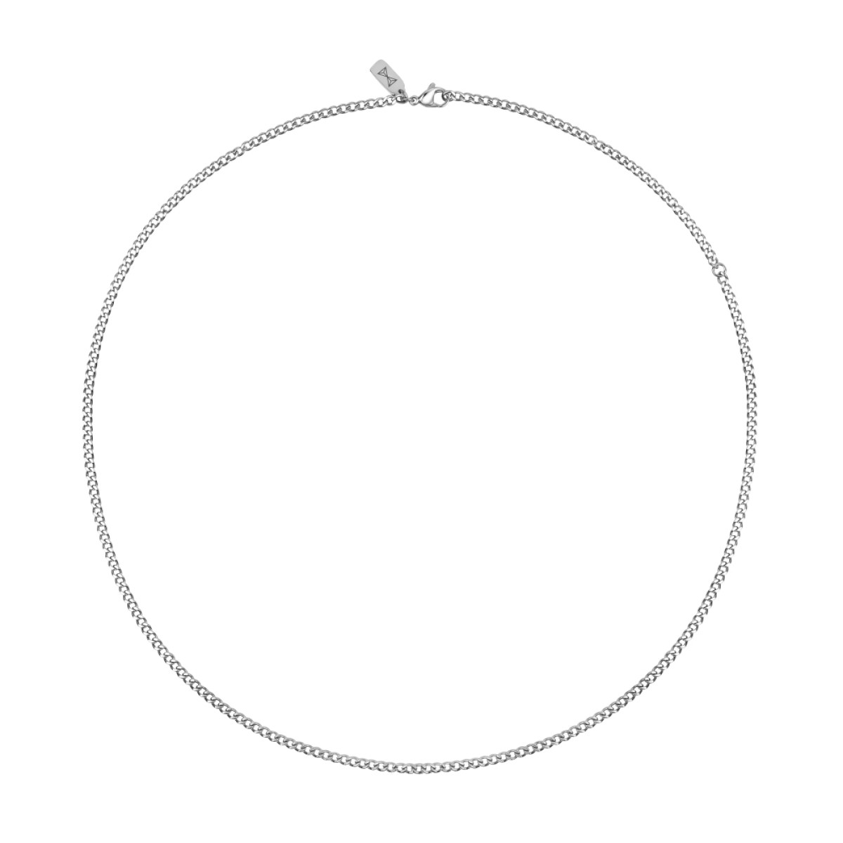 Aze Jewels Ferro AZ-NL016-A-060 zilverkleurige gourmet schakelketting 3 mm breed - Lengte 50-60 cm