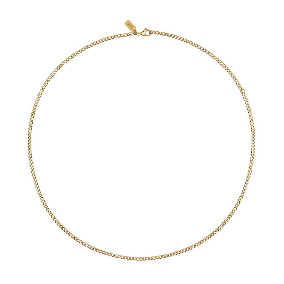 Aze Jewels Ferro AZ-NL016-C goudkleurige gourmet schakelketting 3 mm breed - Lengte 60 cm