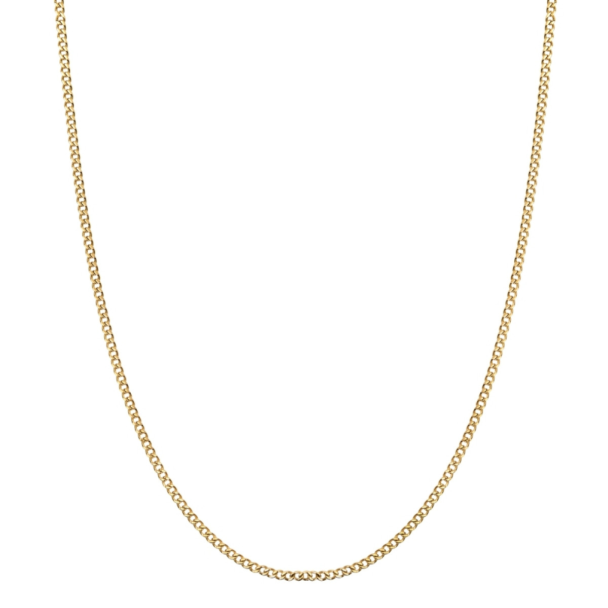 Aze Jewels Ferro AZ-NL016-C goudkleurige gourmet schakelketting 3 mm breed - Lengte 60 cm