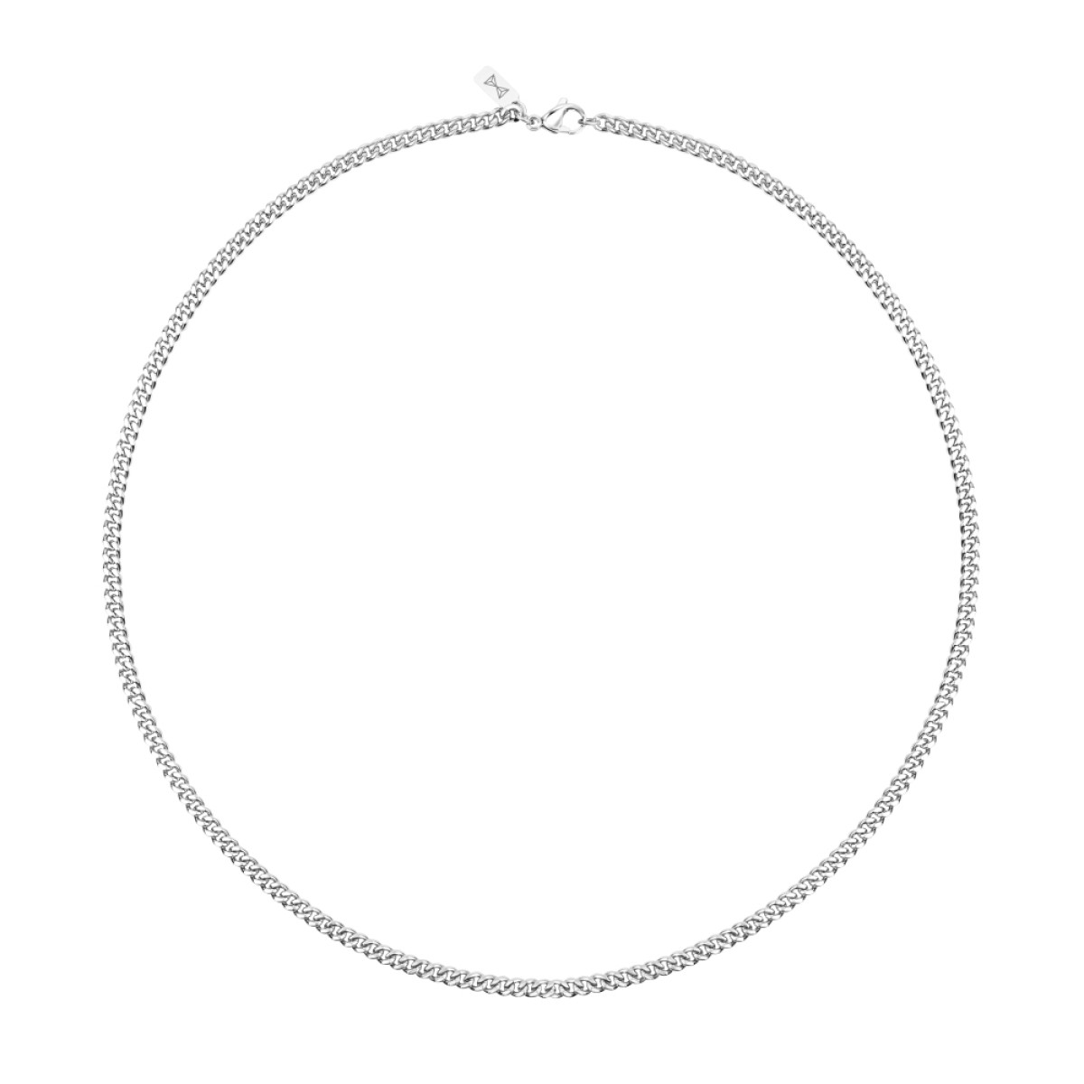 Aze Jewels Ferro AZ-NL017-A-060 zilverkleurige schakelketting 4 mm breed - Lengte 50-60 cm