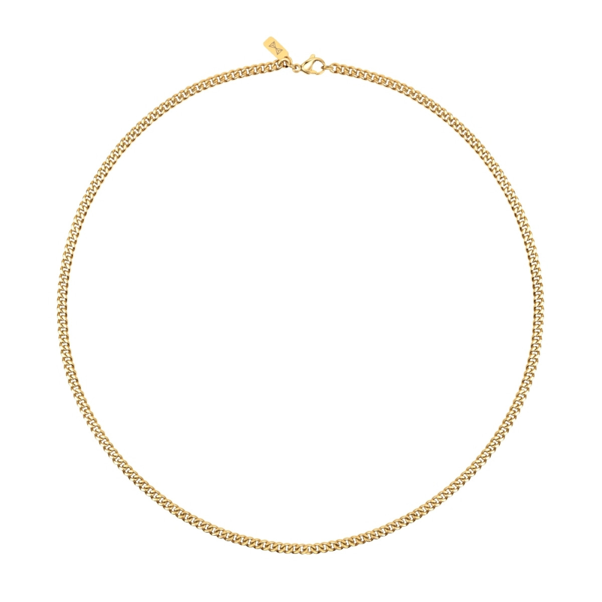 Aze Jewels Ferro AZ-NL017-C goudkleurige gourmet schakelketting 4 mm breed - Lengte 60 cm