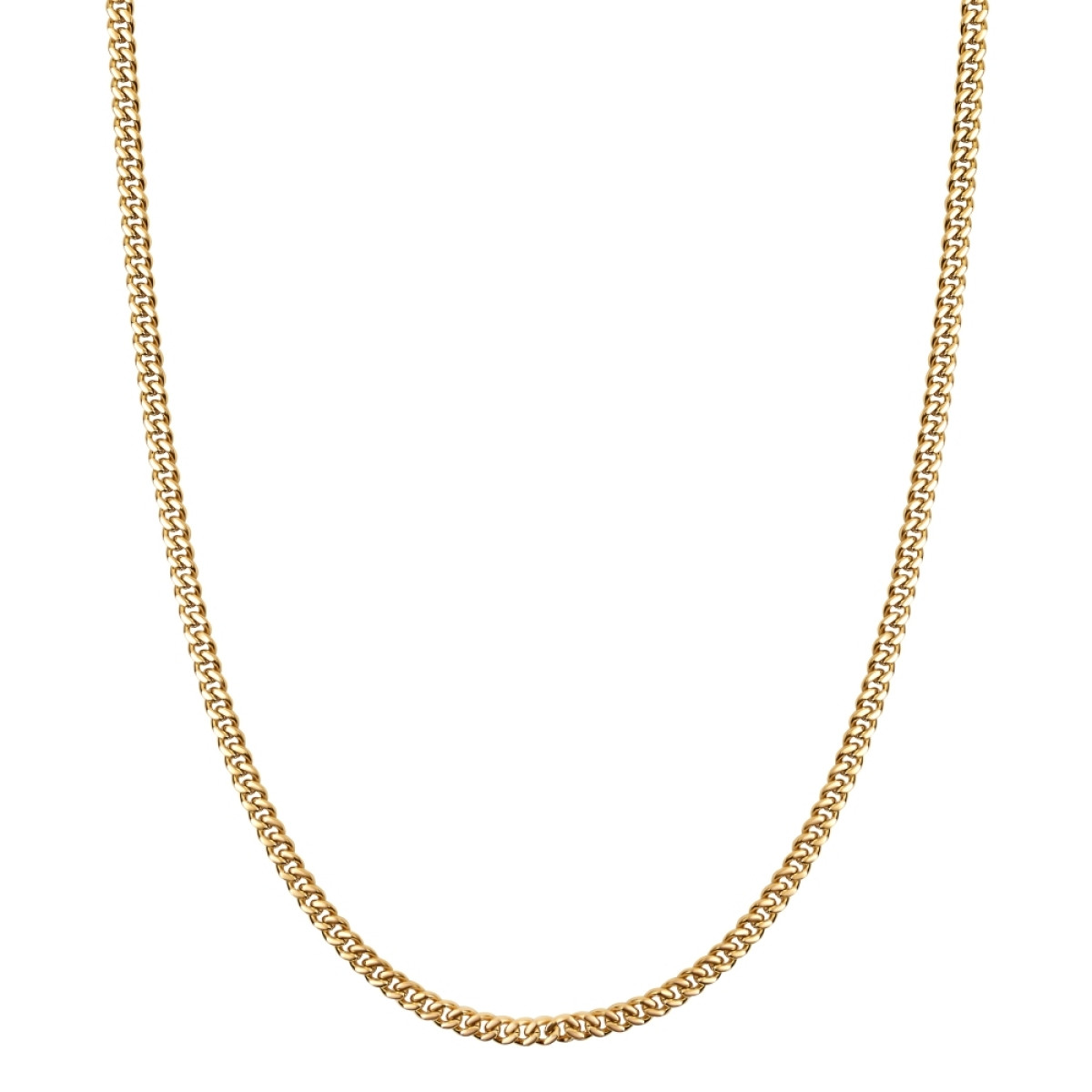 Aze Jewels Ferro AZ-NL017-C goudkleurige gourmet schakelketting 4 mm breed - Lengte 60 cm