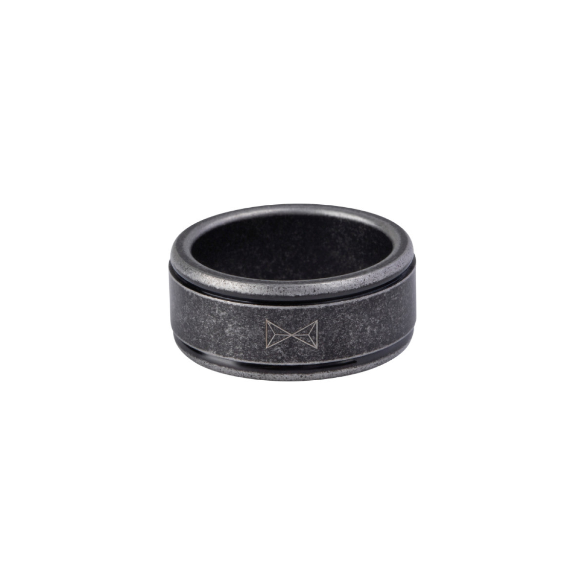 Aze Jewels Ferro AZ-RG003-C matzwarte stalen herenring