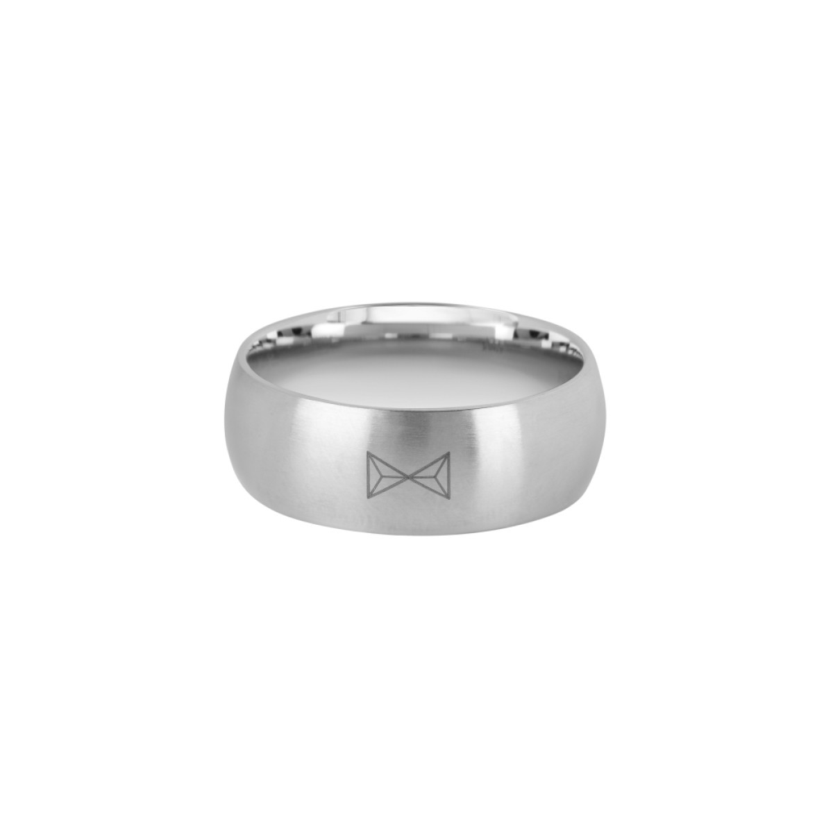 Aze Jewels Ferro AZ-RG009-A zilverkleurige herenring van staal 8 mm breed