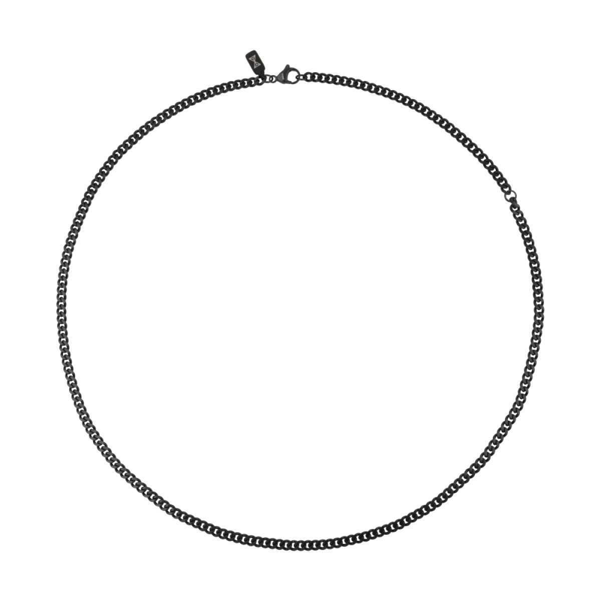 Aze Jewels Ferro zwarte gourmet schakelketting 4 mm breed - Lengte 60 cm